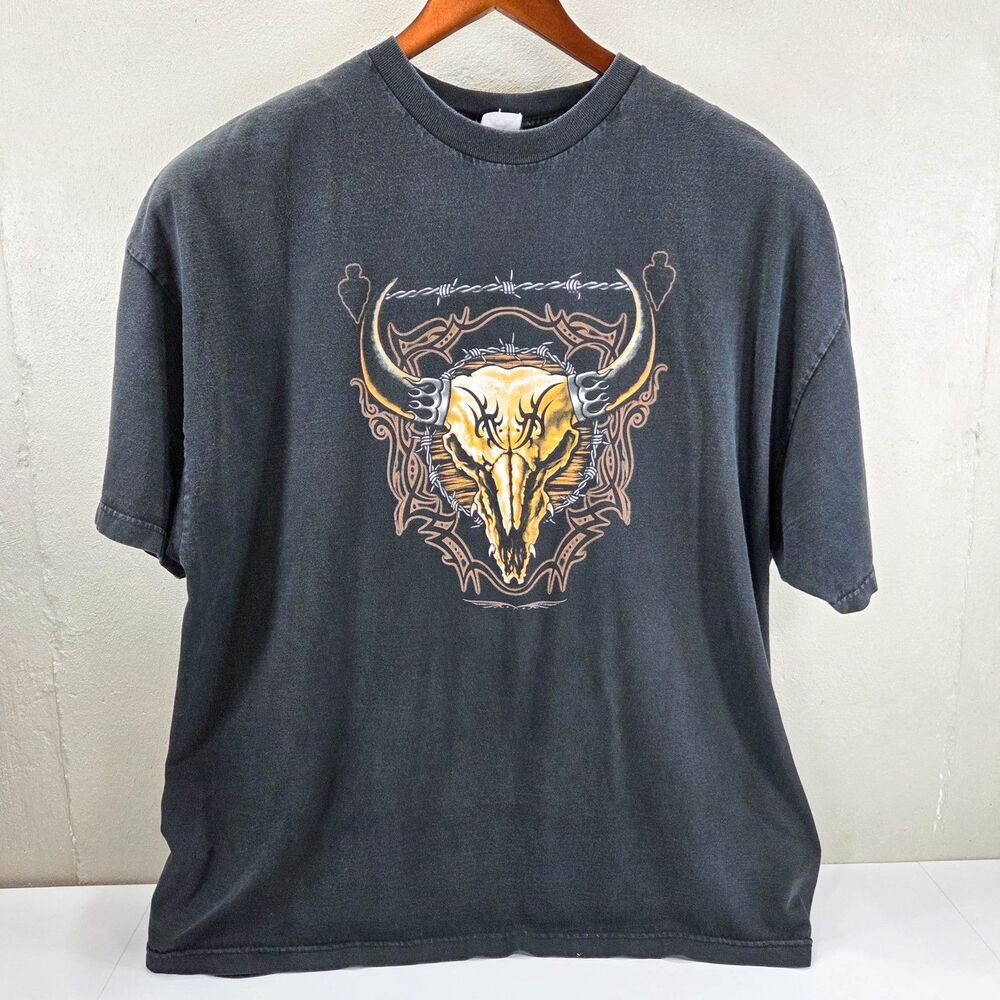 Vintage Y2K Outback Leather Pigeon Forge Eagle Motorcycle T Shirt Sz 3XL